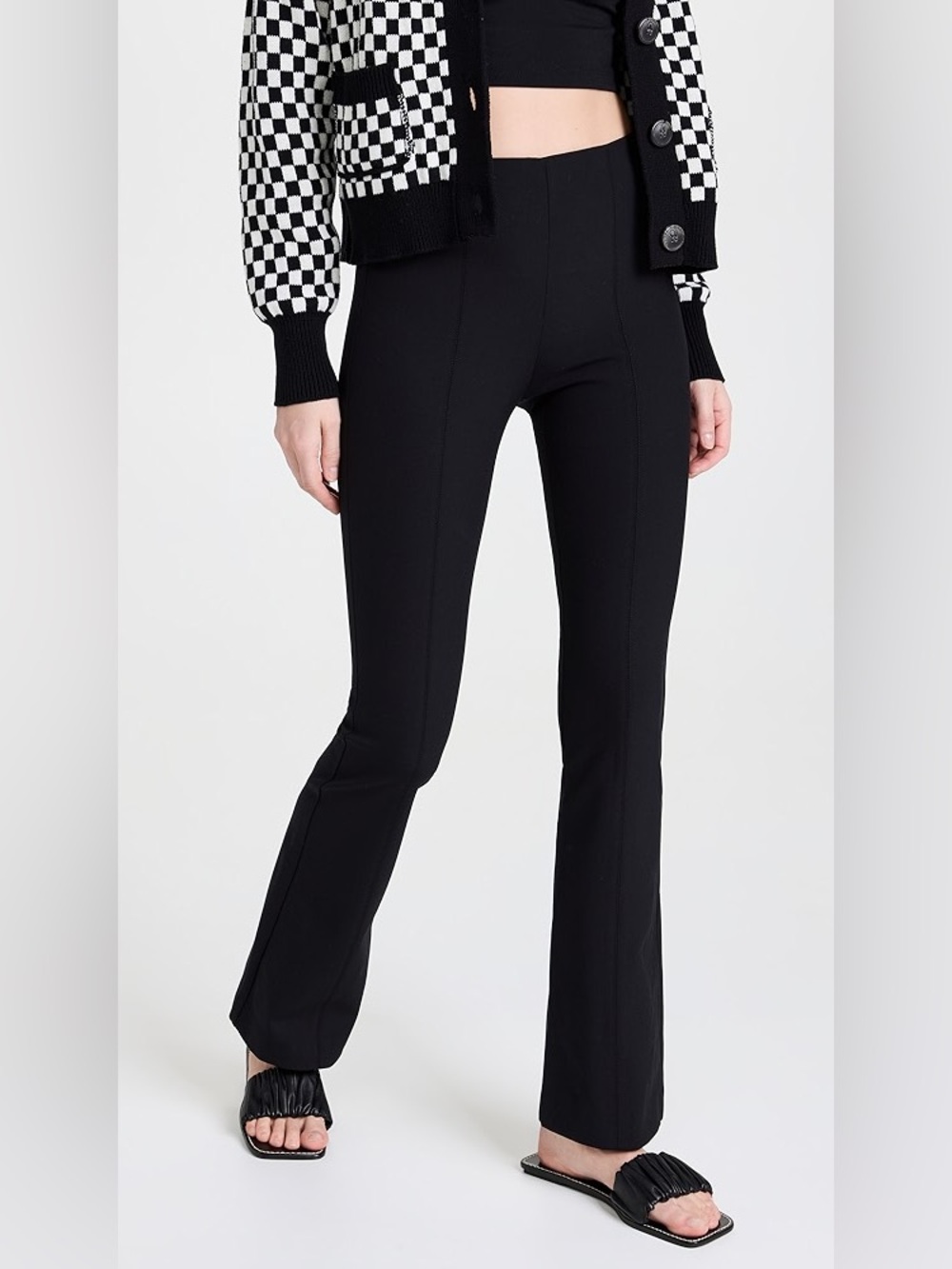 Rag & Bone ICON Simone Flare High Rise Trousers Black